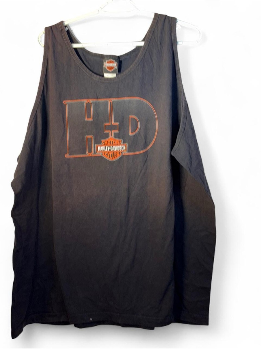 Harley-Davidson Black Tank with Orange HD Outline Alaska - Picture 1 of 7